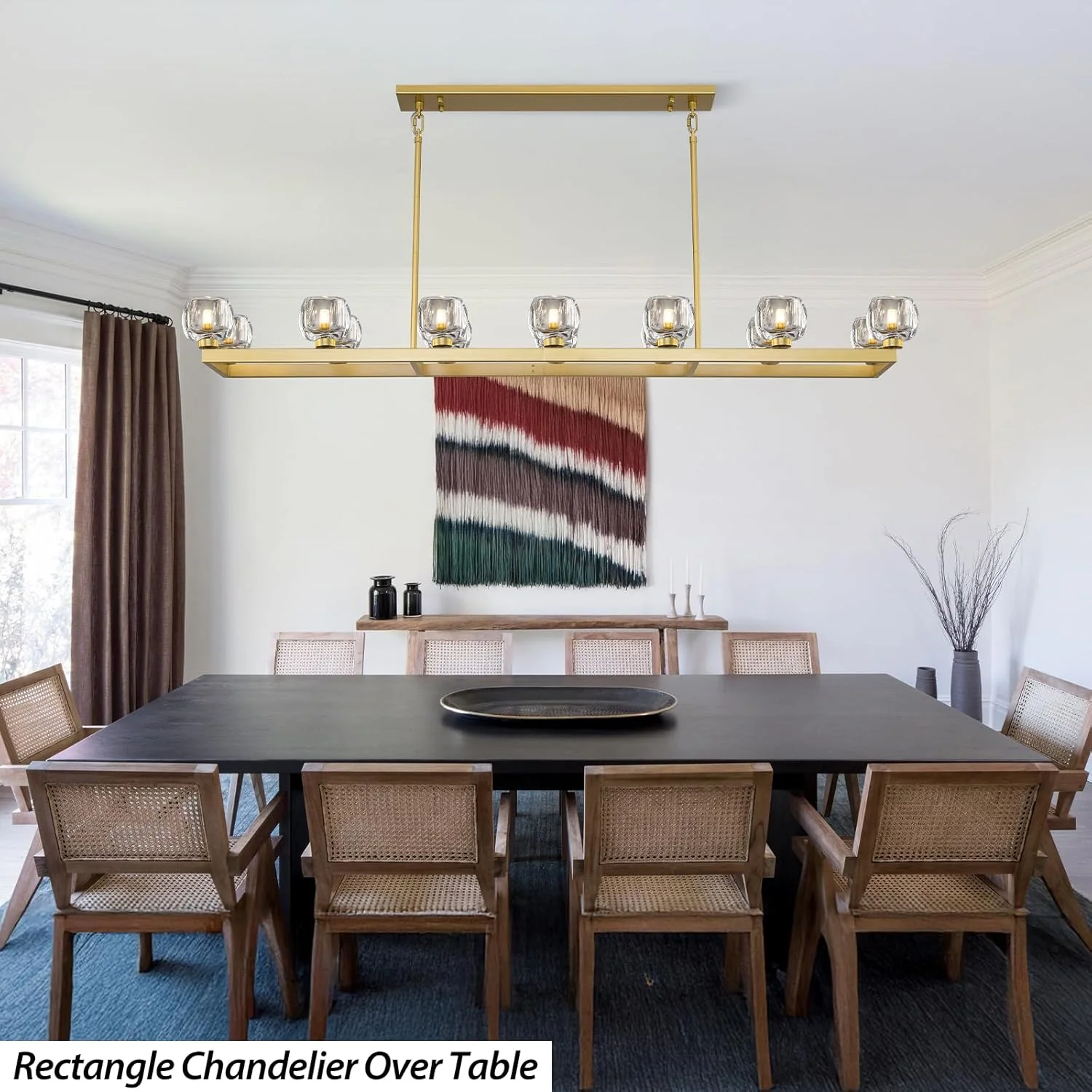 Modern Crystal Rectangle Wagon Wheel Chandeliers - Image 23