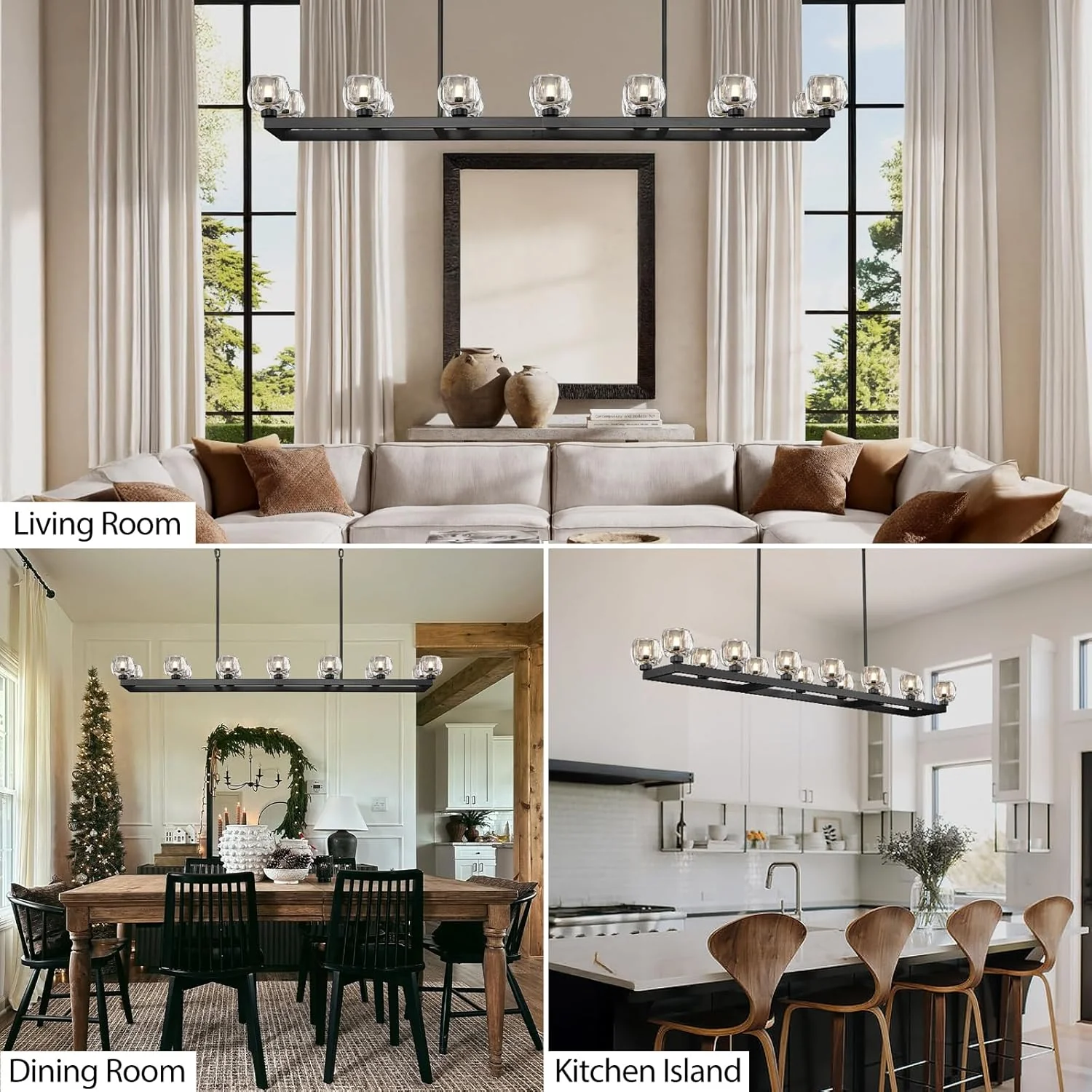 Modern Crystal Rectangle Wagon Wheel Chandeliers - Image 26