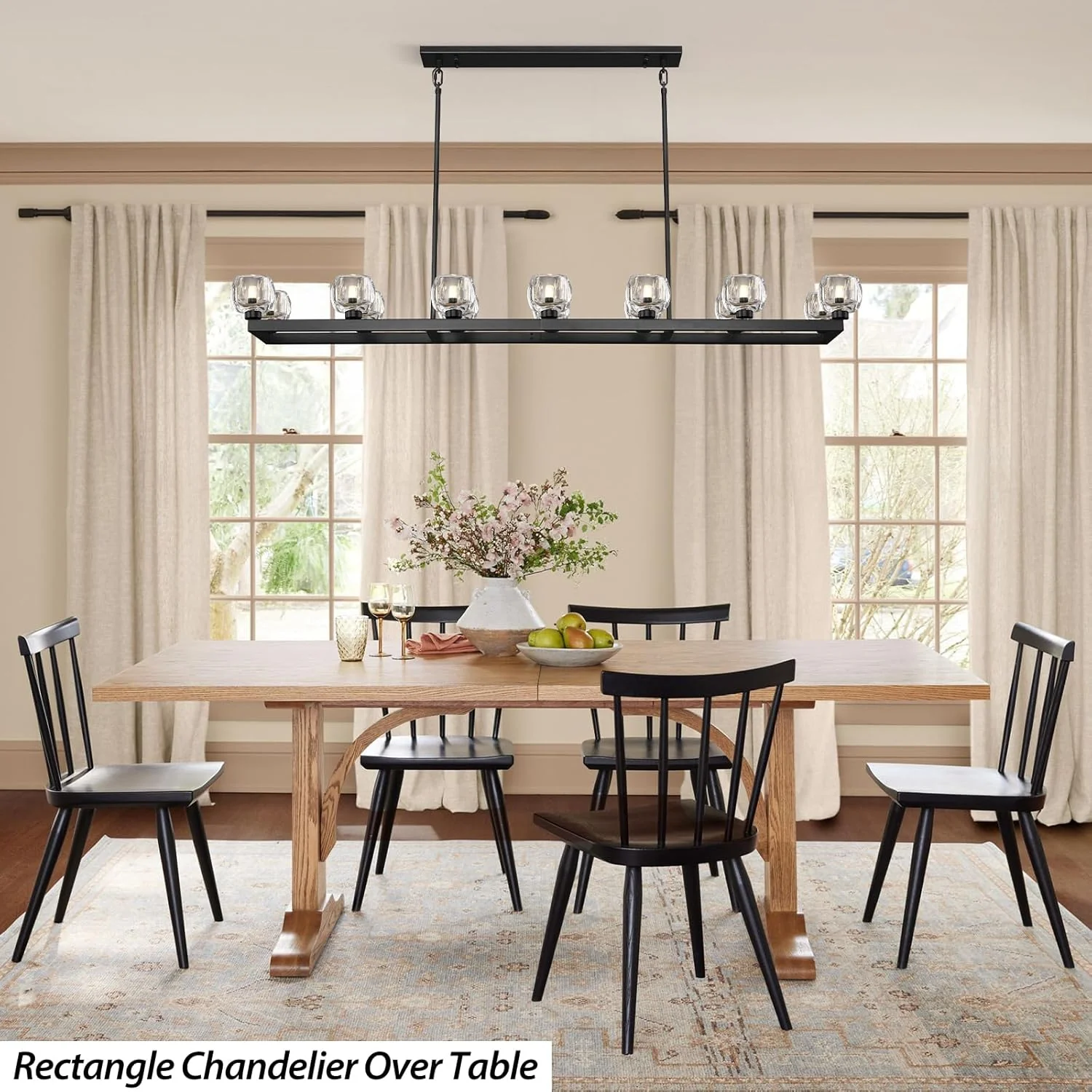 Modern Crystal Rectangle Wagon Wheel Chandeliers - Image 31