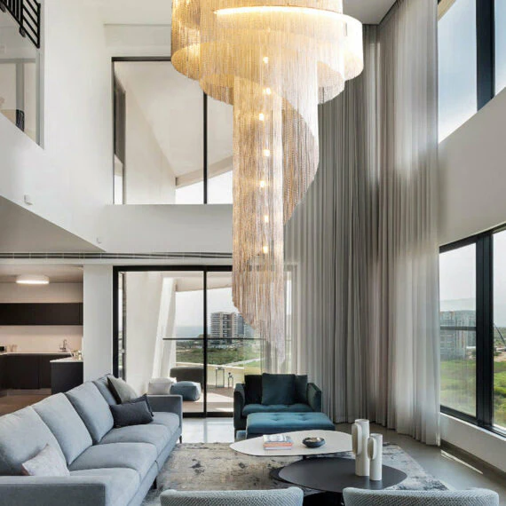 Modern Grand Chain Tassel Chandelier - Image 2
