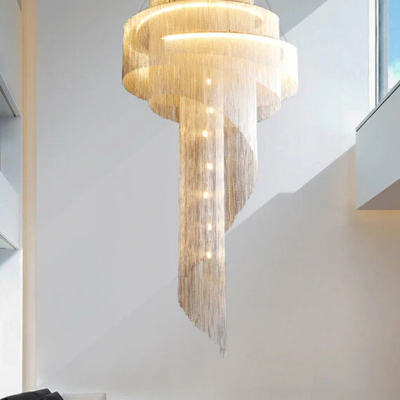 Modern Grand Chain Tassel Chandelier - Image 4