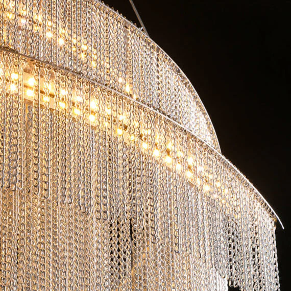 Modern Grand Chain Tassel Chandelier - Image 6