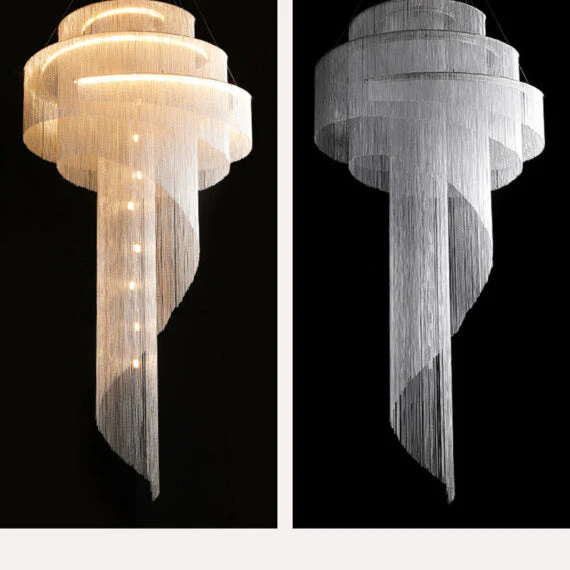 Modern Grand Chain Tassel Chandelier - Image 7