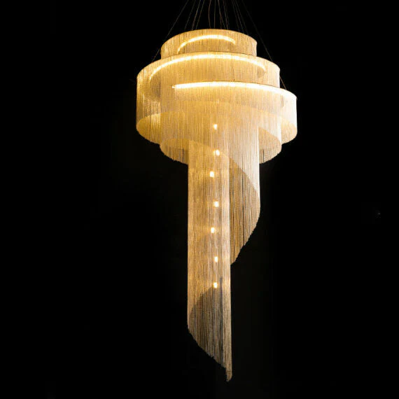 Modern Grand Chain Tassel Chandelier - Image 8