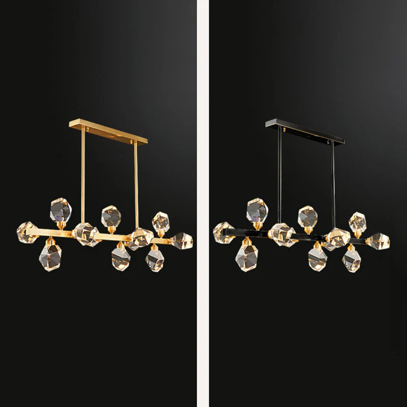 Eve Ice Water Chestnut Linear Chandelier - Image 10