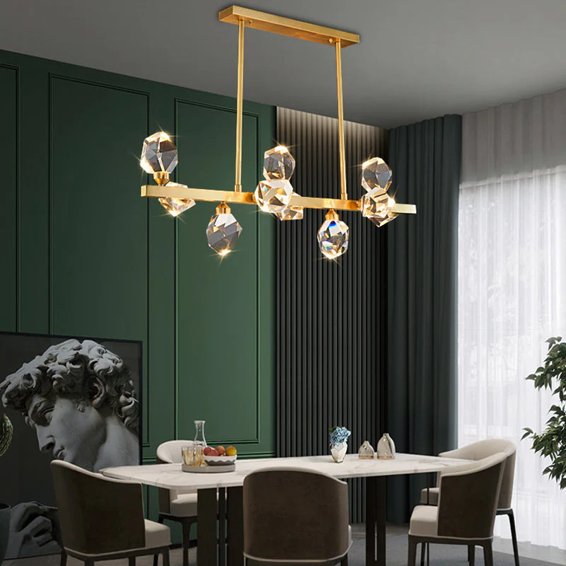Eve Ice Water Chestnut Linear Chandelier - Image 3
