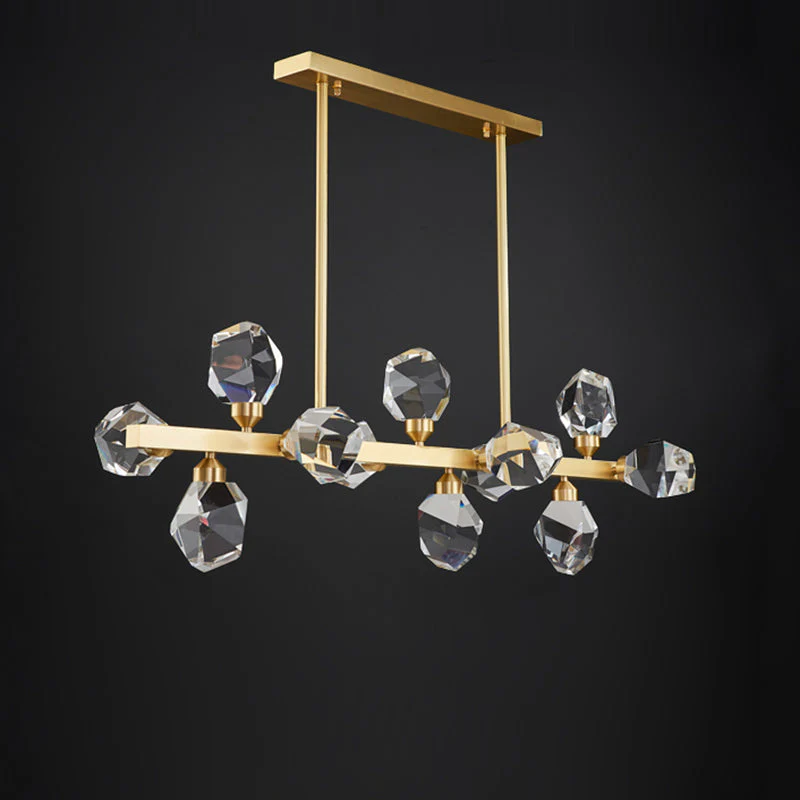 Eve Ice Water Chestnut Linear Chandelier - Image 7