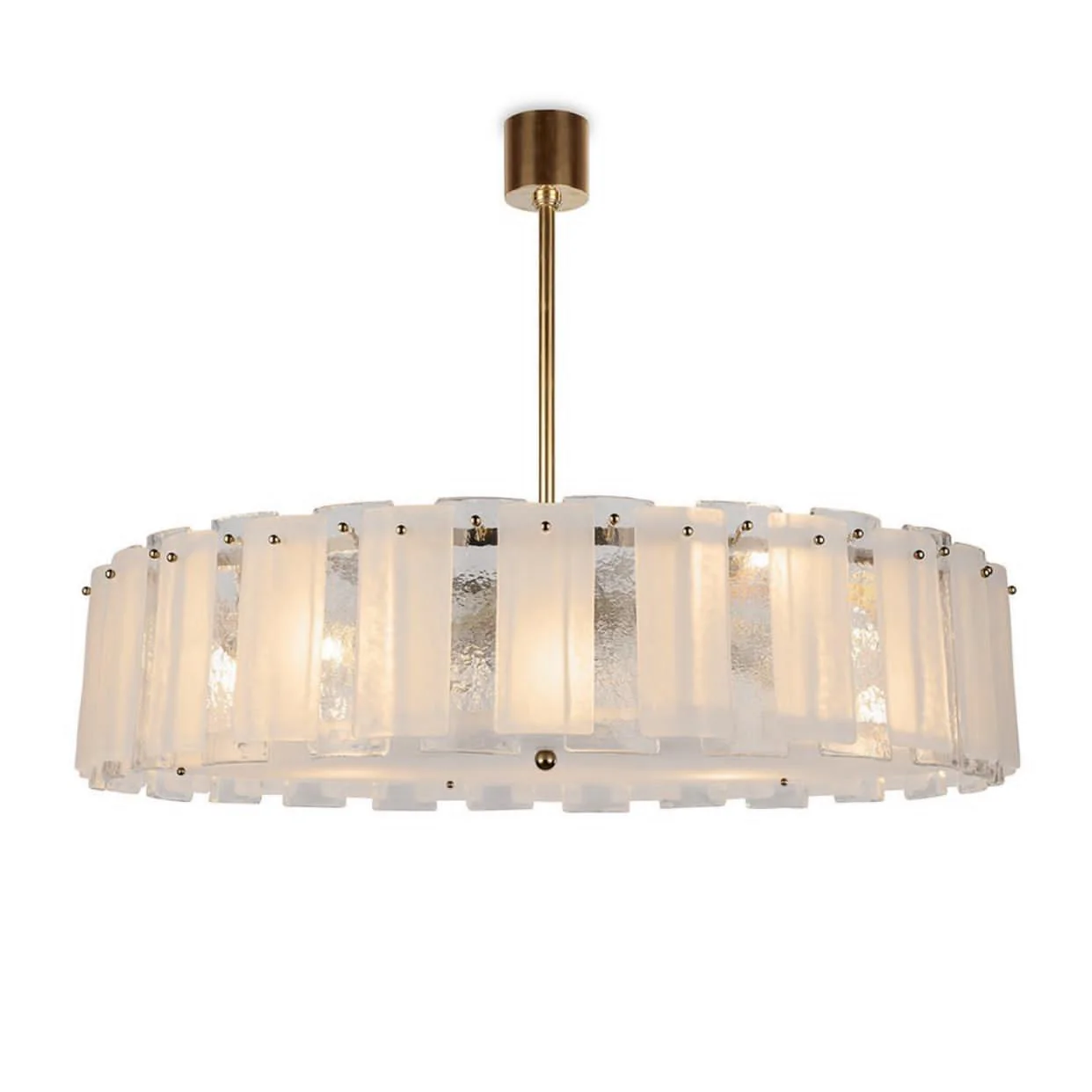 Modern Light Luxury Glacier Glass Chandelier for Living Room/Bedroom/Dining Room - Image 2