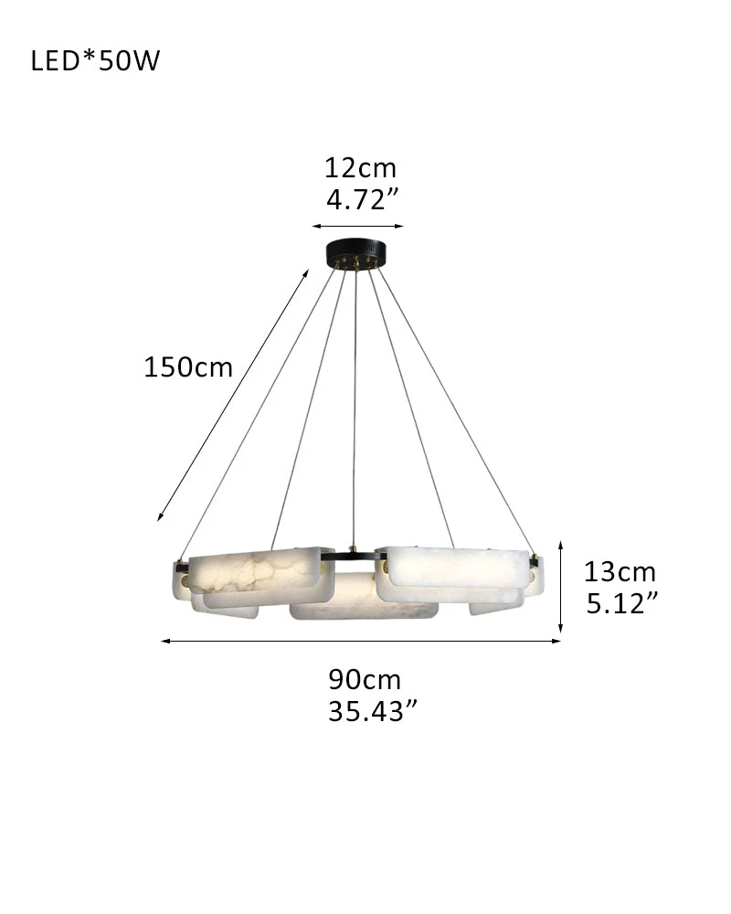 Modern Linear Black Metal Elegant Alabaster Pendant for Living room Lighting - Image 21