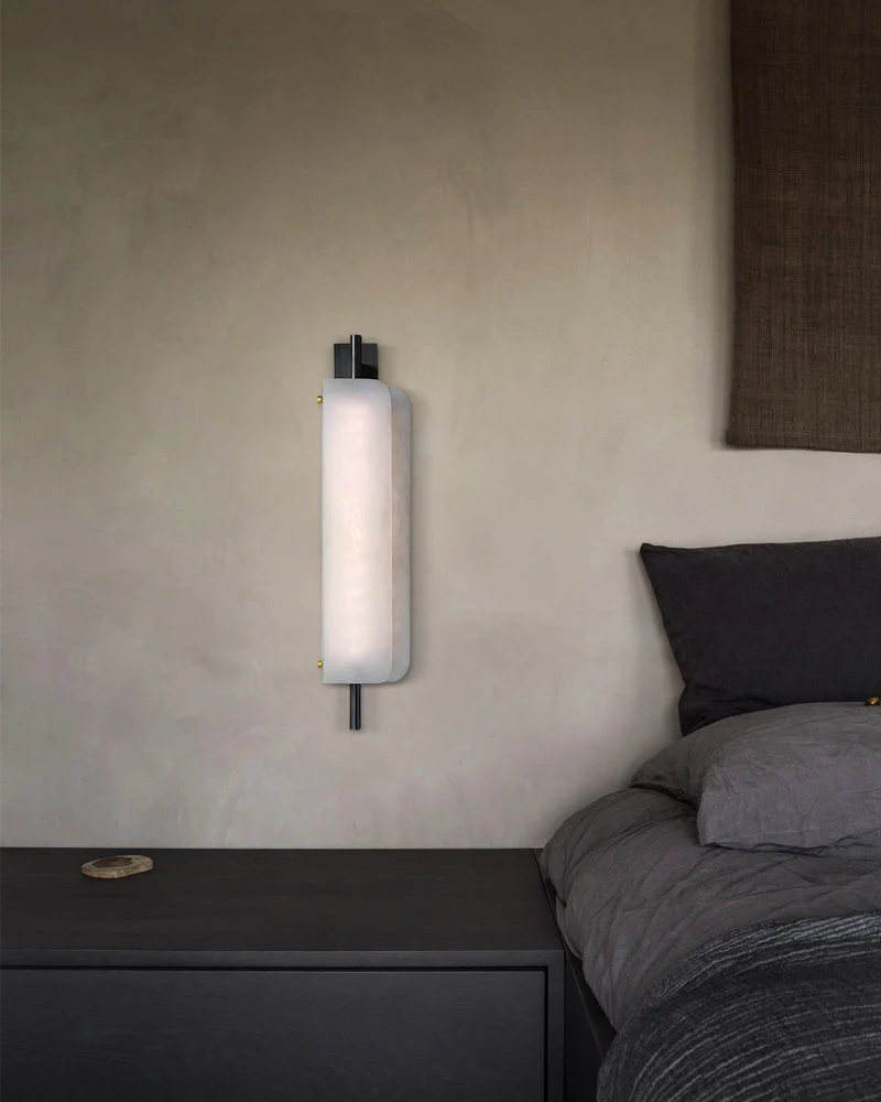 Modern Linear Black Metal Elegant Alabaster Pendant for Living room Lighting - Image 6