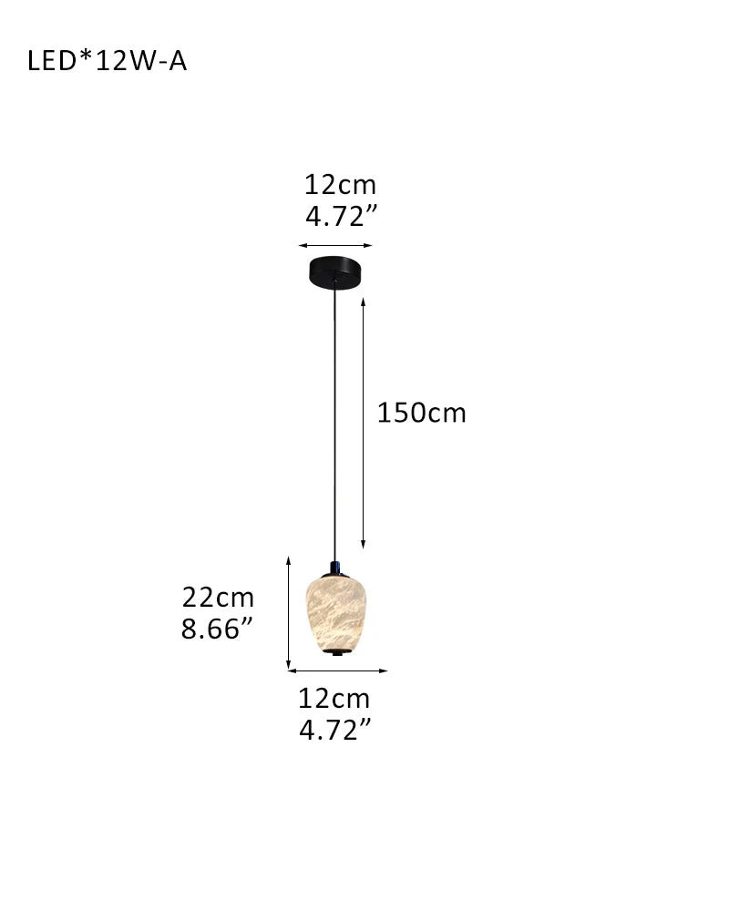 Modern Linear White Alabaster Solid Ball Thread Synthetic Shade Hanging Light for Dining - Image 17