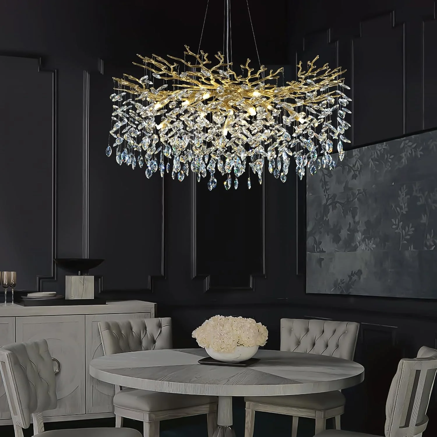 Solara Rectangular Tree Branch Chandelier 21" 30" 40" Tree Branch - Image 17