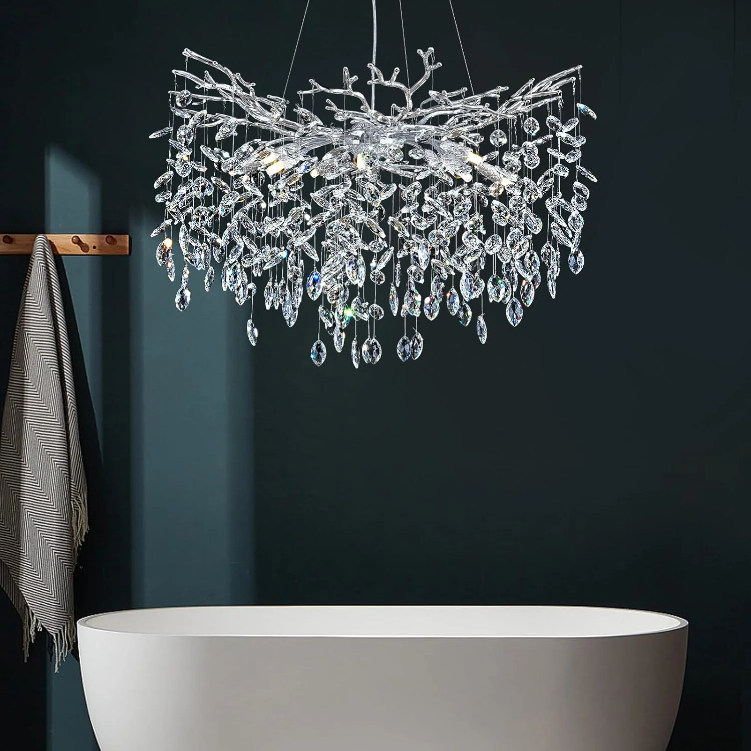 Solara Rectangular Tree Branch Chandelier 21" 30" 40" Tree Branch - Image 18
