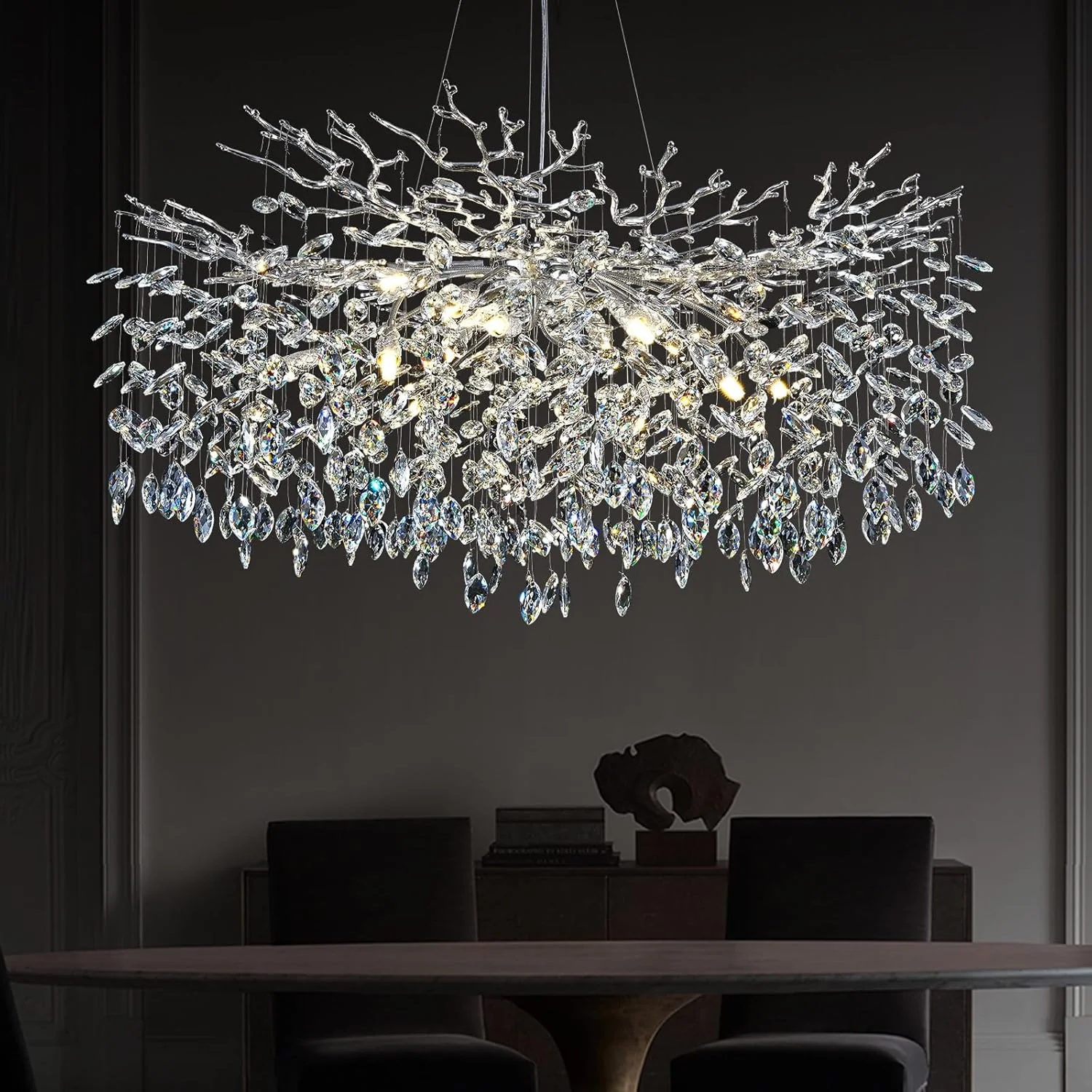 Solara Rectangular Tree Branch Chandelier 21" 30" 40" Tree Branch - Image 19