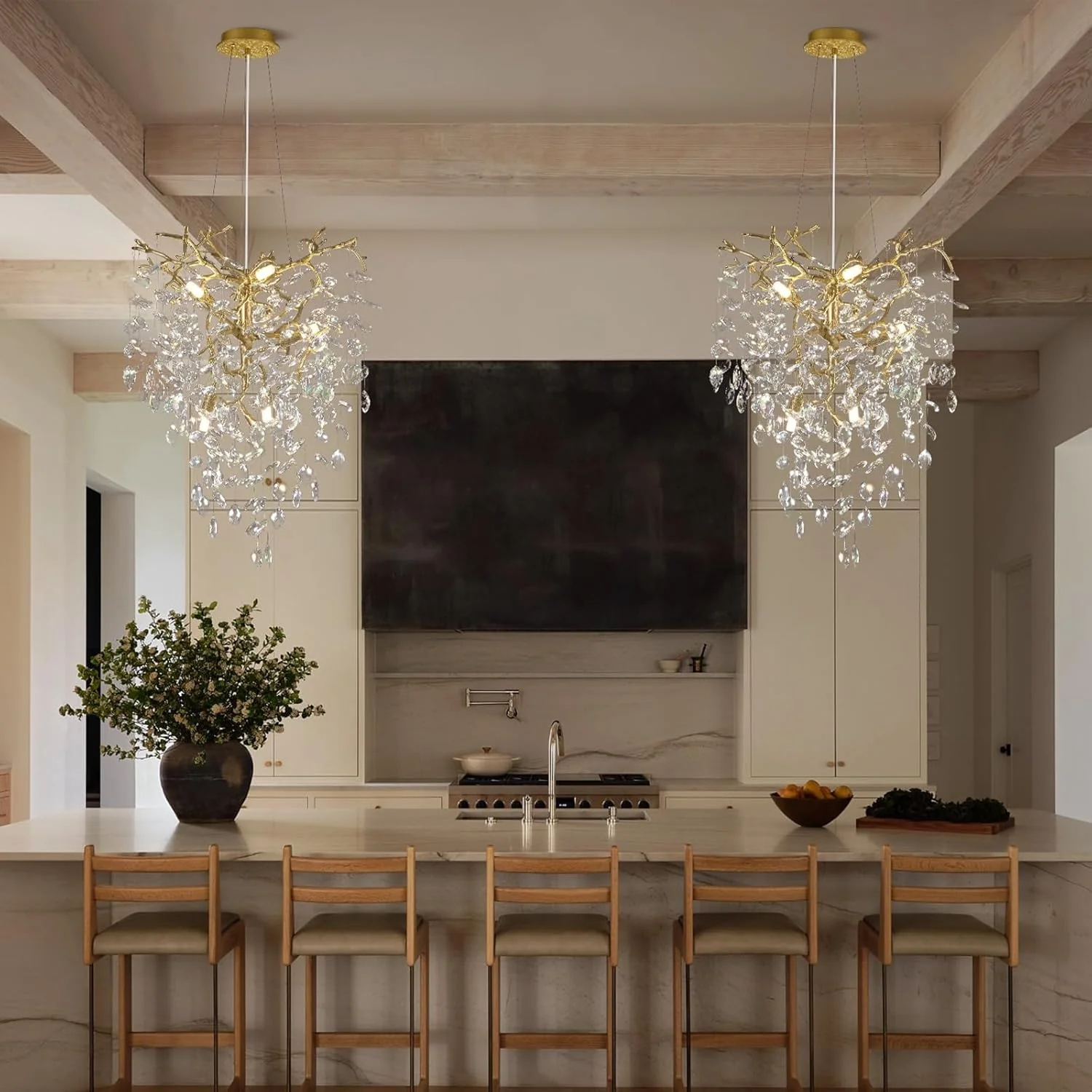 Solara Rectangular Tree Branch Chandelier 21" 30" 40" Tree Branch - Image 4