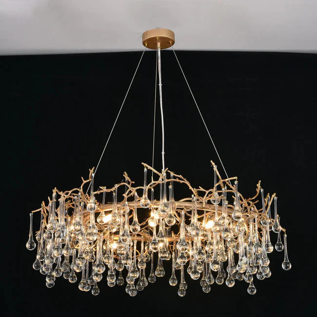 Modern Round Small Water Drop Branch Chandelier - Image 2