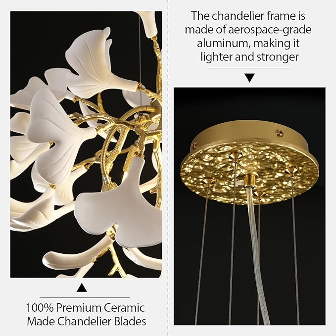 Ginkgo Round Chandelier 23.6'' - Image 7