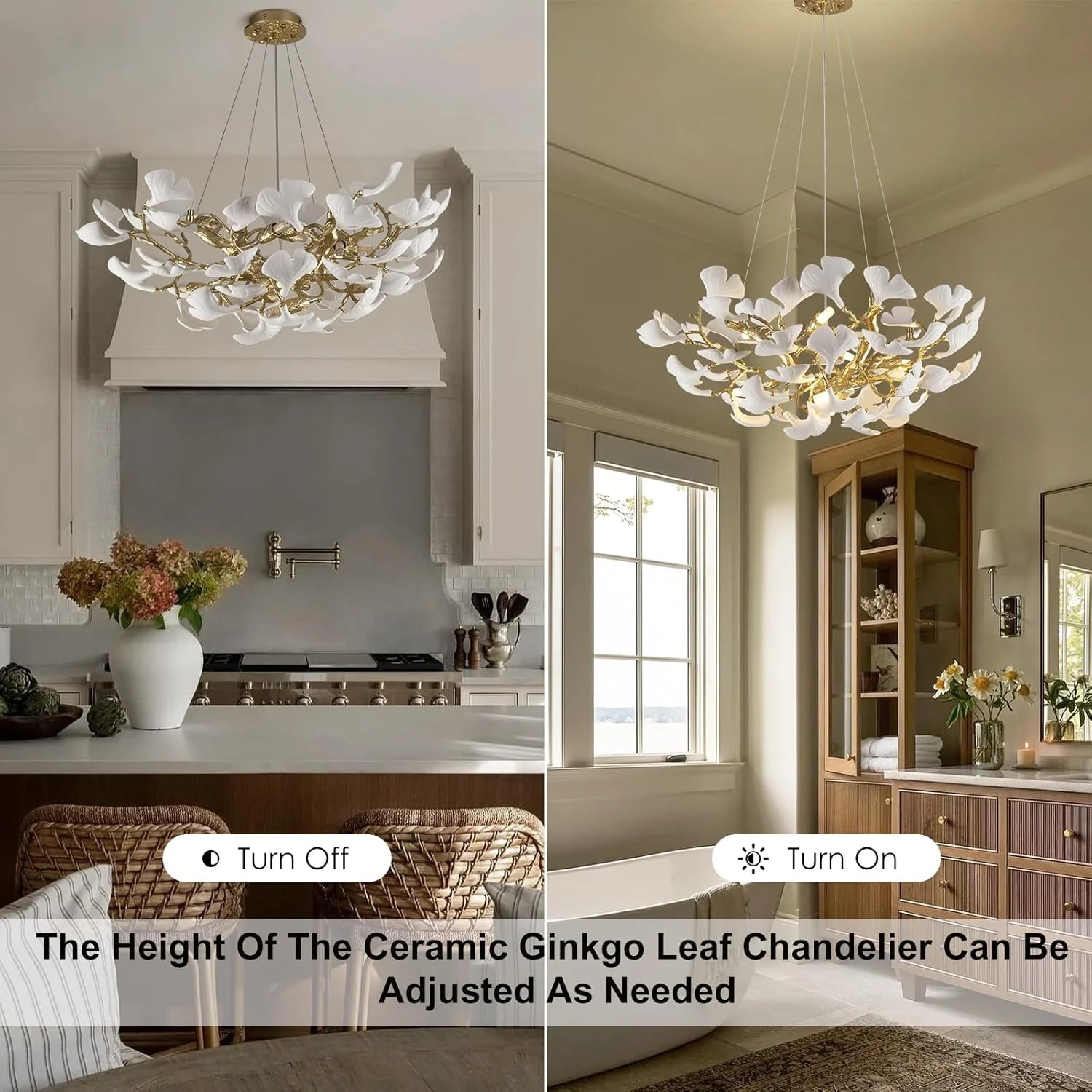 Ginkgo Round Chandelier 32'' - Image 6