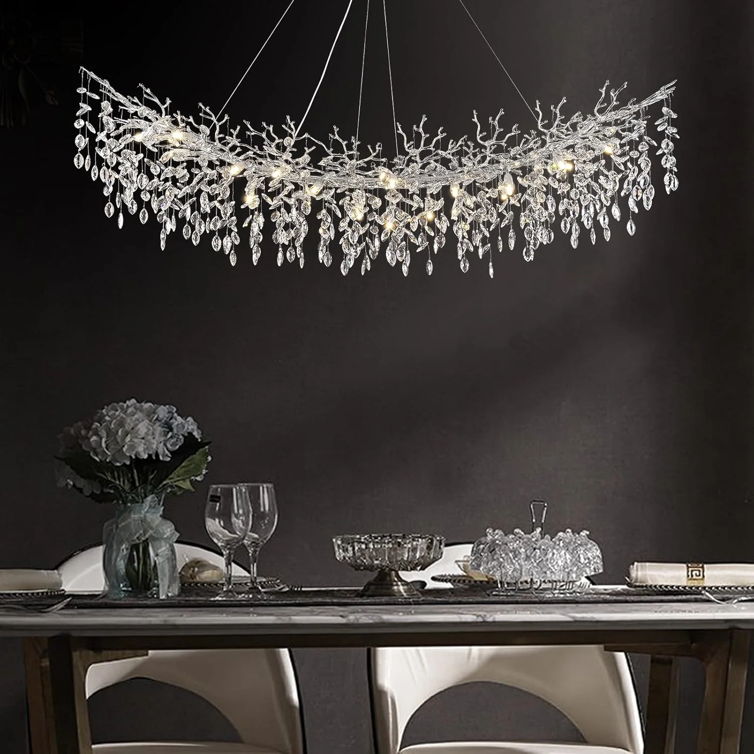 Solara Rectangular Tree Branch Chandelier 55" 72" Tree Branch - Image 11