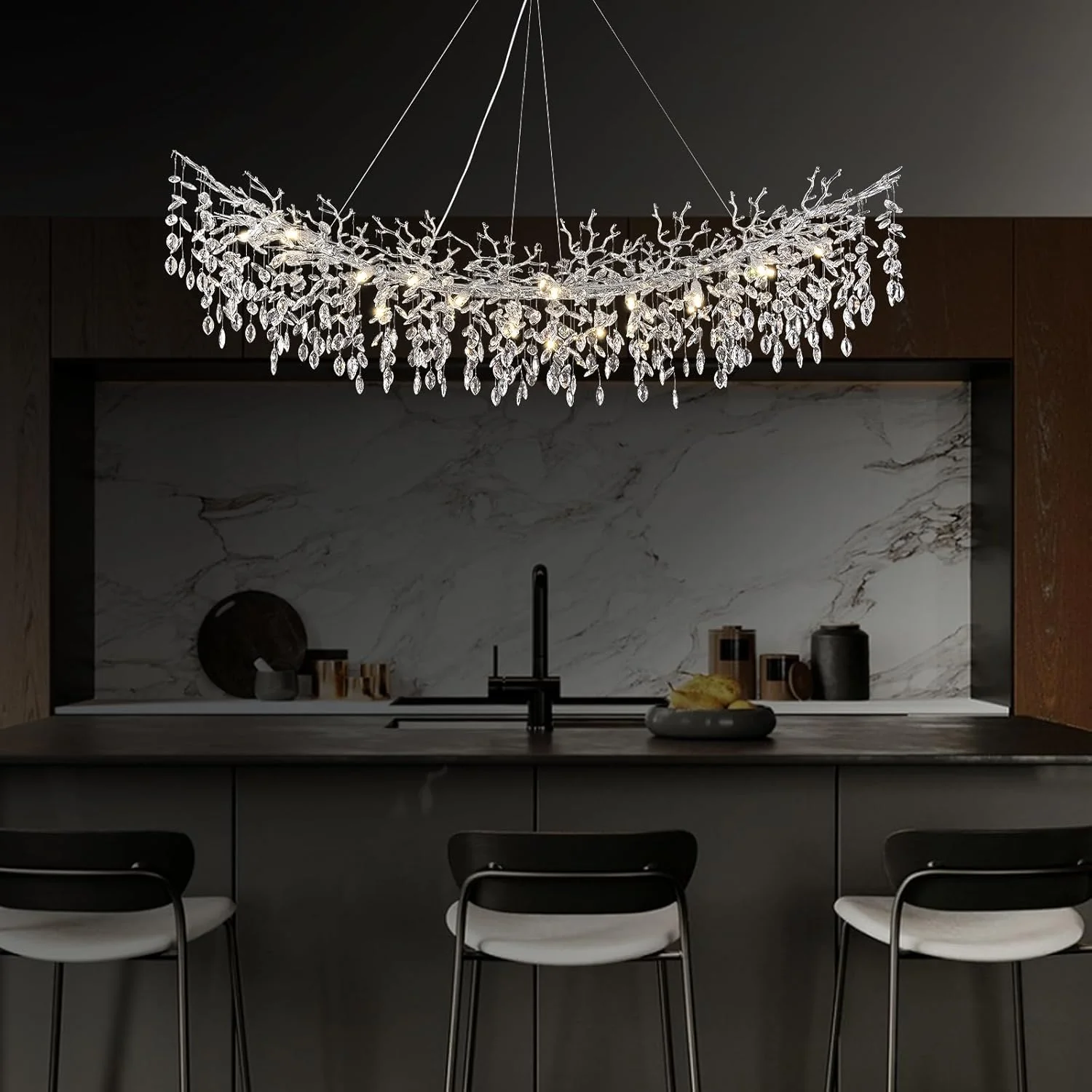 Solara Rectangular Tree Branch Chandelier 55" 72" Tree Branch - Image 13