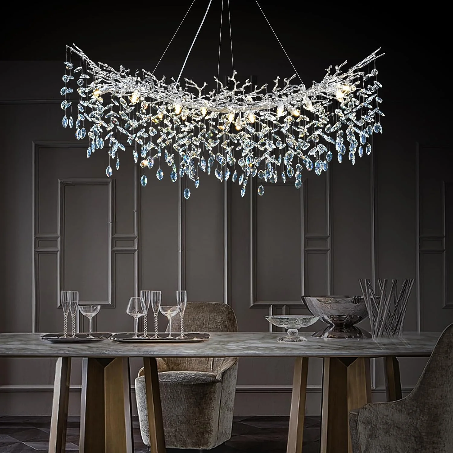 Solara Rectangular Tree Branch Chandelier 55" 72" Tree Branch - Image 21