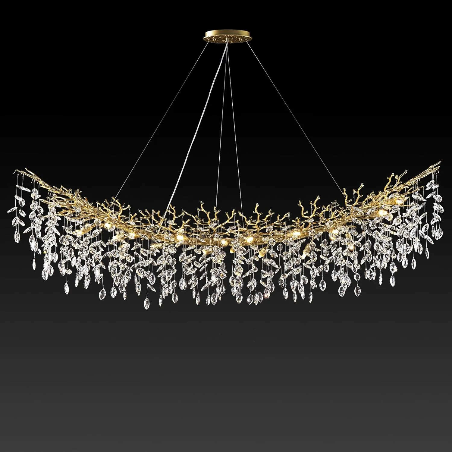 Solara Rectangular Tree Branch Chandelier 55" 72" Tree Branch - Image 25
