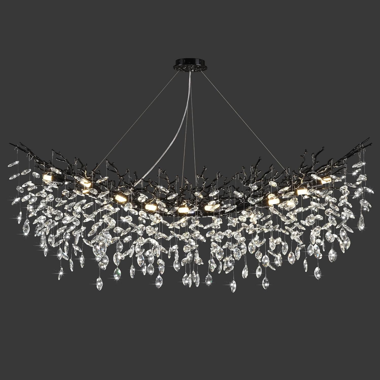 Solara Rectangular Tree Branch Chandelier 55" 72" Tree Branch - Image 40