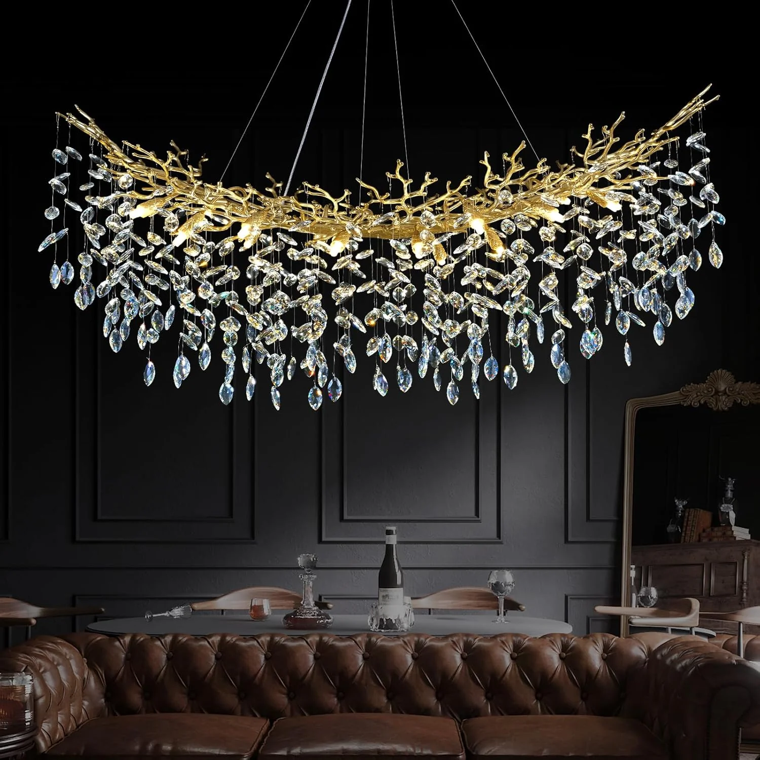 Solara Rectangular Tree Branch Chandelier 55" 72" Tree Branch - Image 5