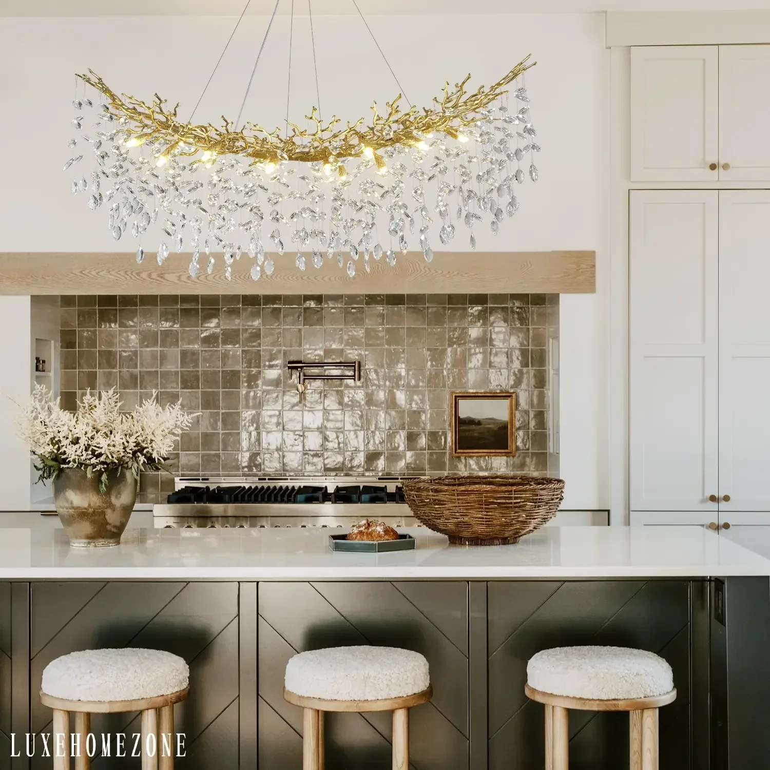 Solara Rectangular Tree Branch Chandelier 55" 72" Tree Branch - Image 7