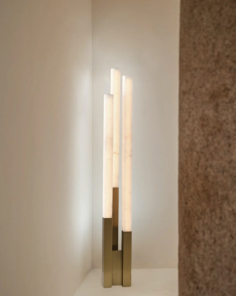 Modern Soft Glow LED Alabaster High Standing Floor Lamp - Image 5