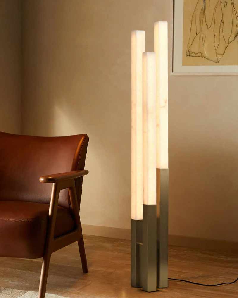Modern Soft Glow LED Alabaster High Standing Floor Lamp - Image 7