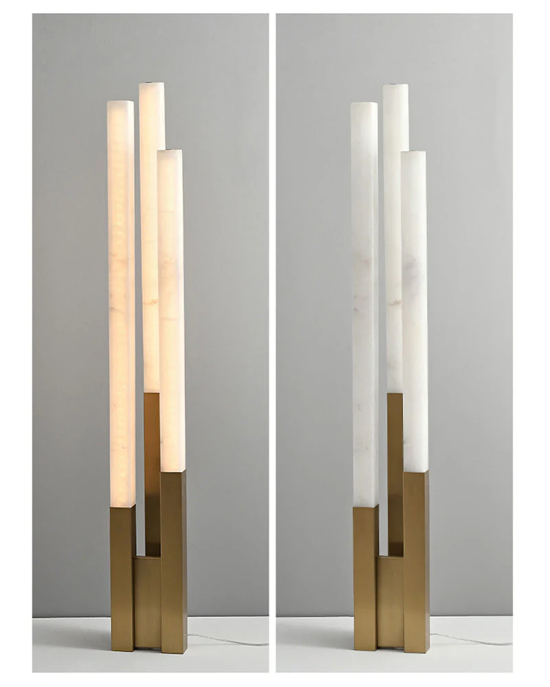 Modern Soft Glow LED Alabaster High Standing Floor Lamp - Image 9