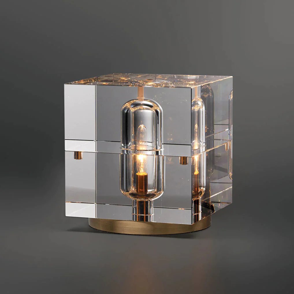 Modern Square Crystal Table Lamp 6.6″H - Image 3