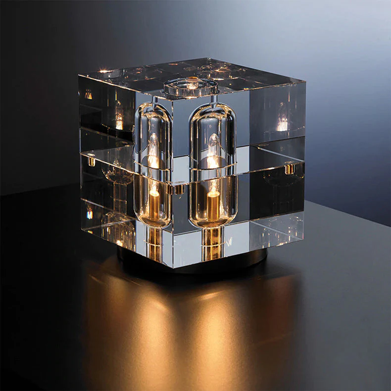 Modern Square Crystal Table Lamp 6.6″H - Image 5