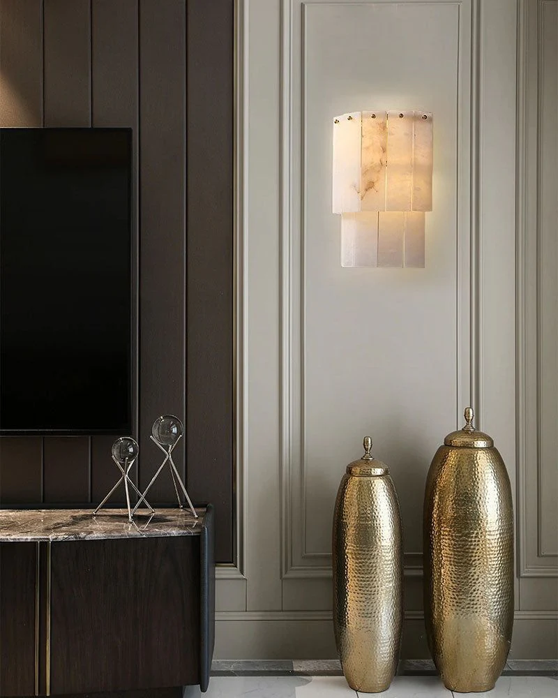 Modern White Alabaster Shade Multi-Layer Rectangle Chandelier - Image 10