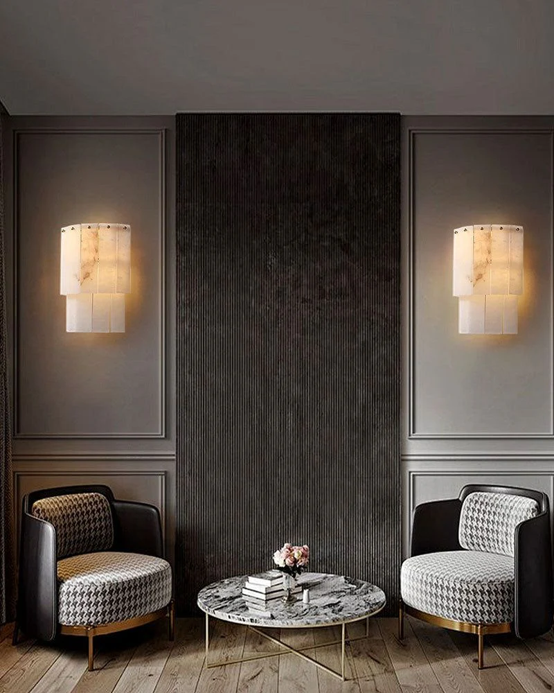 Modern White Alabaster Shade Multi-Layer Rectangle Chandelier - Image 11