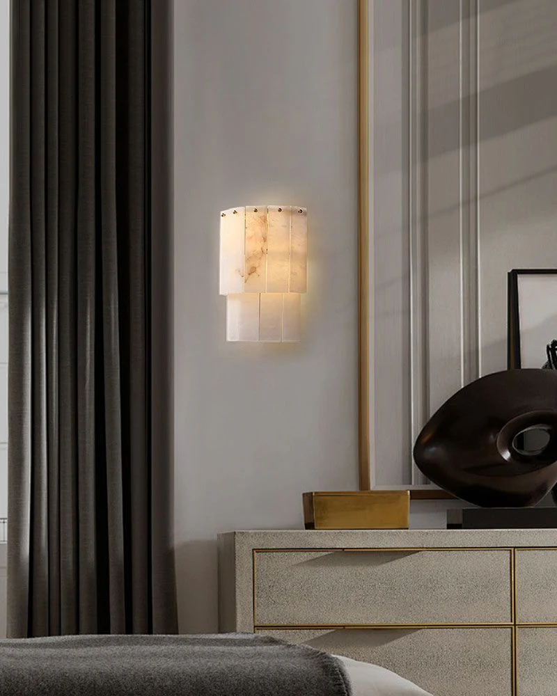 Modern White Alabaster Shade Multi-Layer Rectangle Chandelier - Image 12
