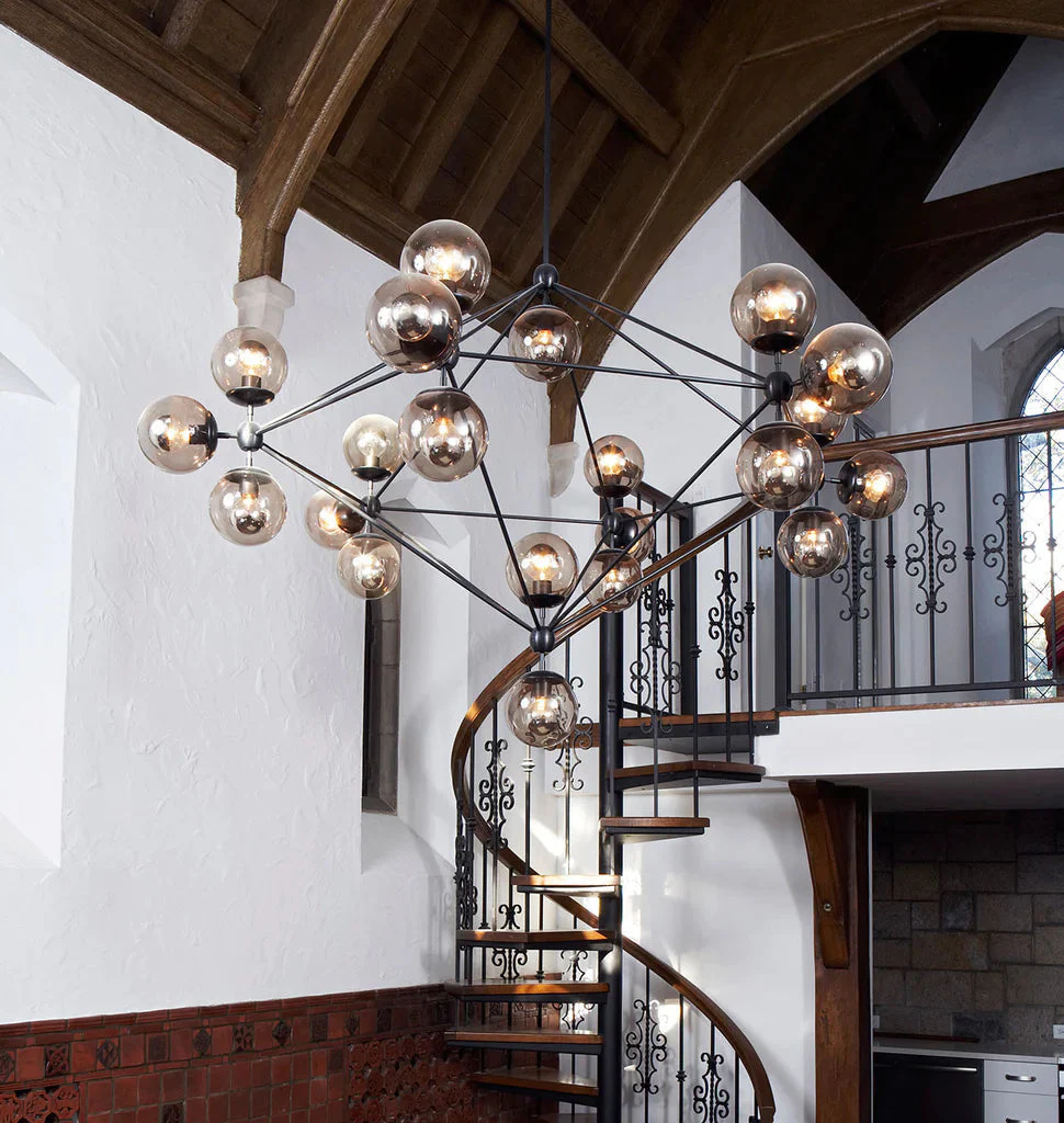 Modo Chandelier 68" - 6 Sided, 21 Globes - Image 9