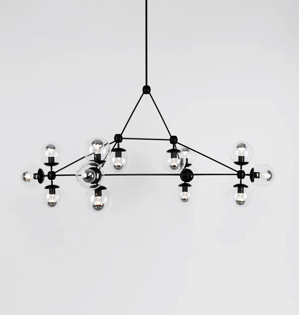 Modo Chandelier - Rectangle, 14 Globes - Image 5