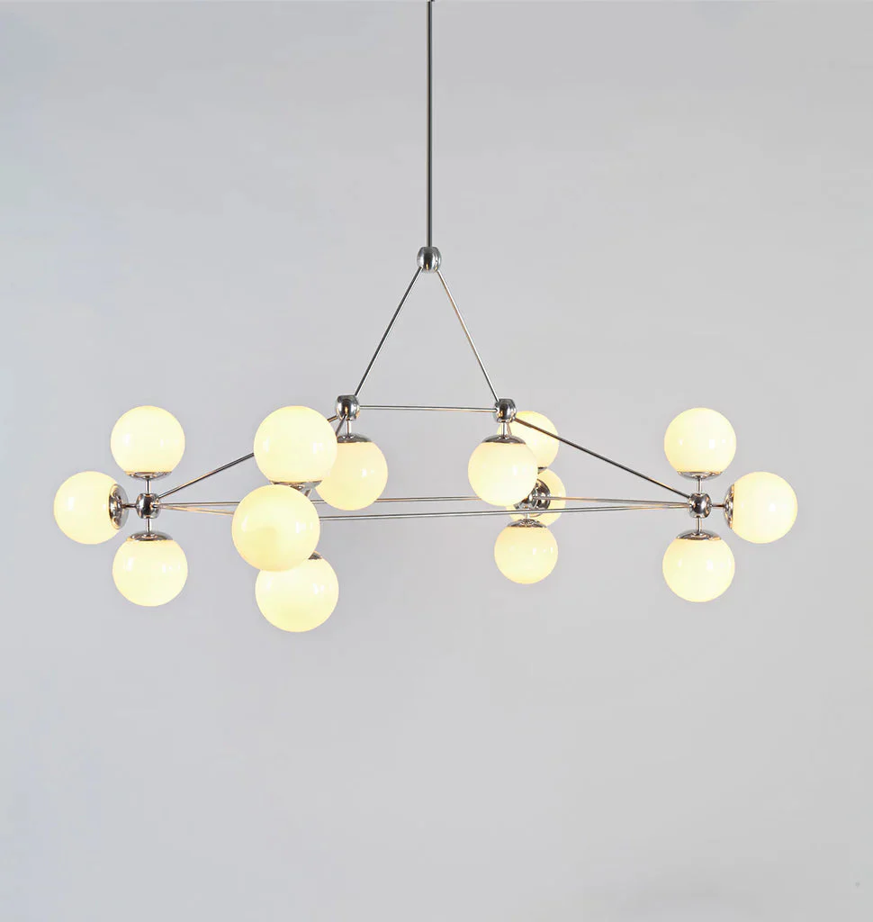 Modo Chandelier - Rectangle, 14 Globes - Image 9