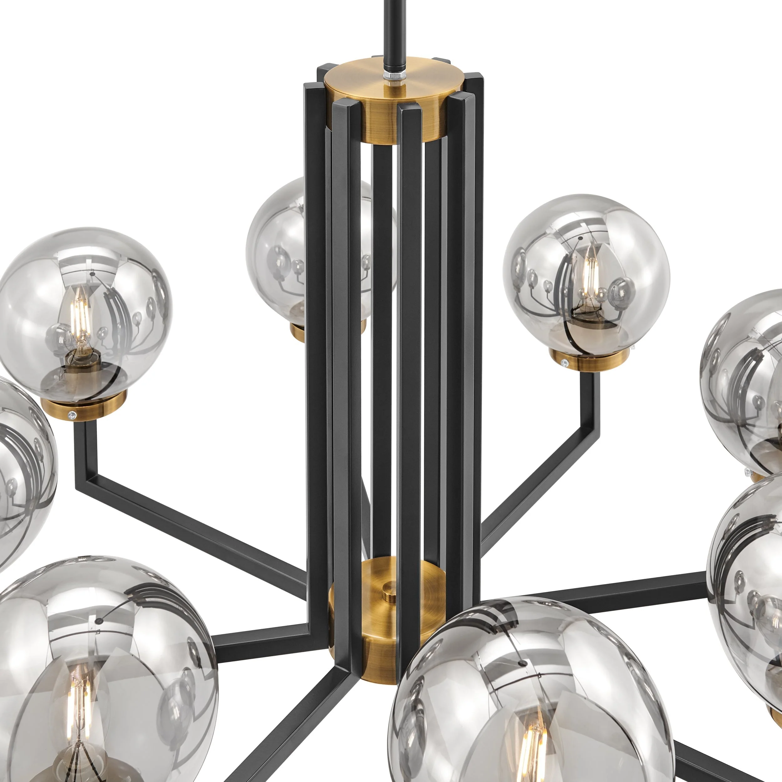 Monachopsis Large Gold & Black Chandelier - Image 4