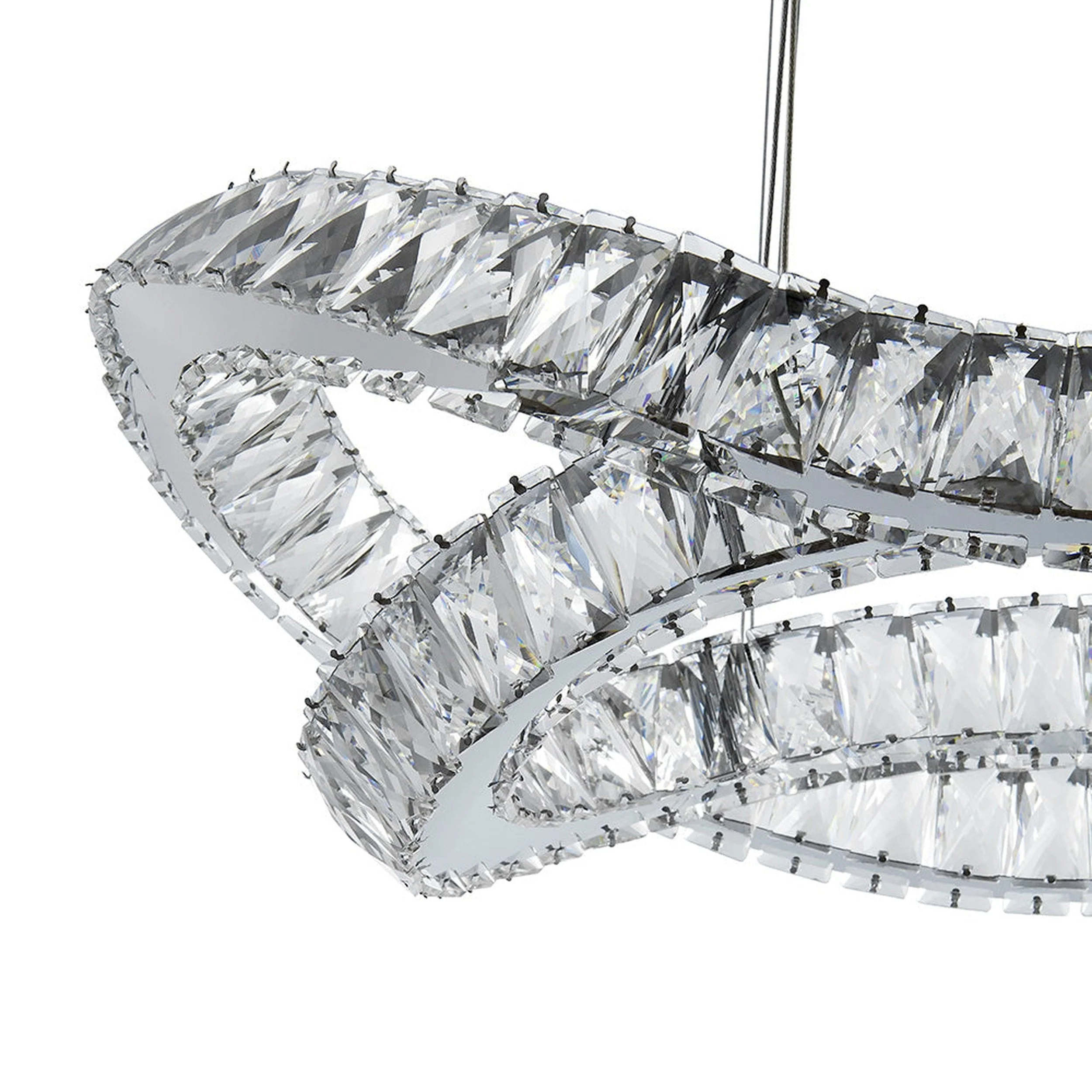 Monroe Crystal Chandelier // Chrome - Image 3