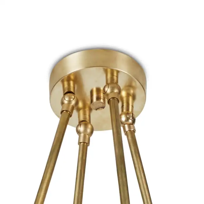 'Moon' Alabaster and Brass Pendant Lamp by Denis De La Mesiere - Image 6