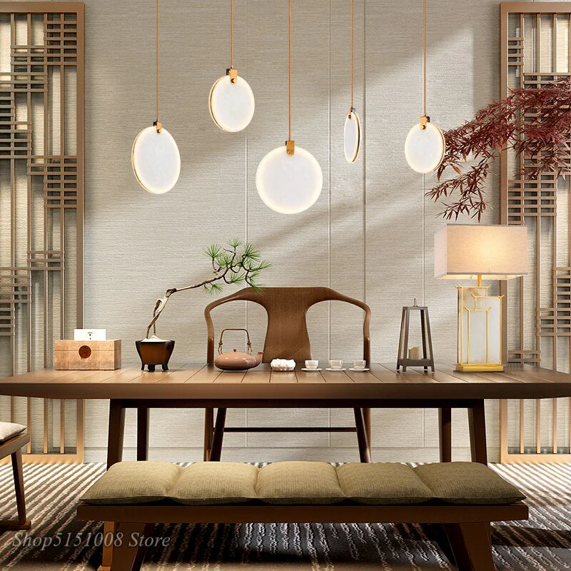 Moon Shade Lorry  Natural Marble Pendant Light - Image 5
