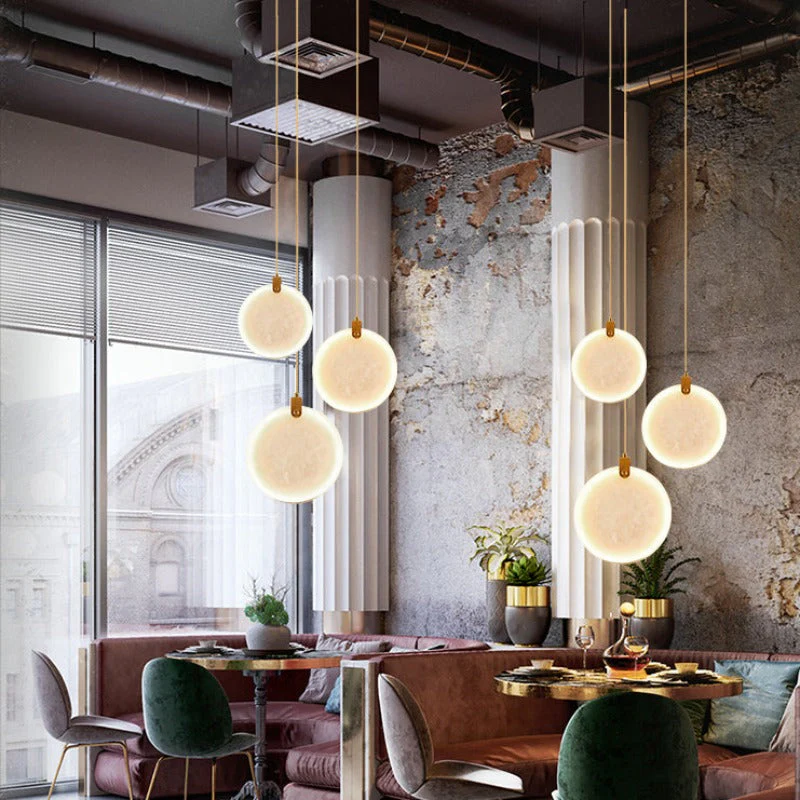 Moon Shade Lorry  Natural Marble Pendant Light - Image 9
