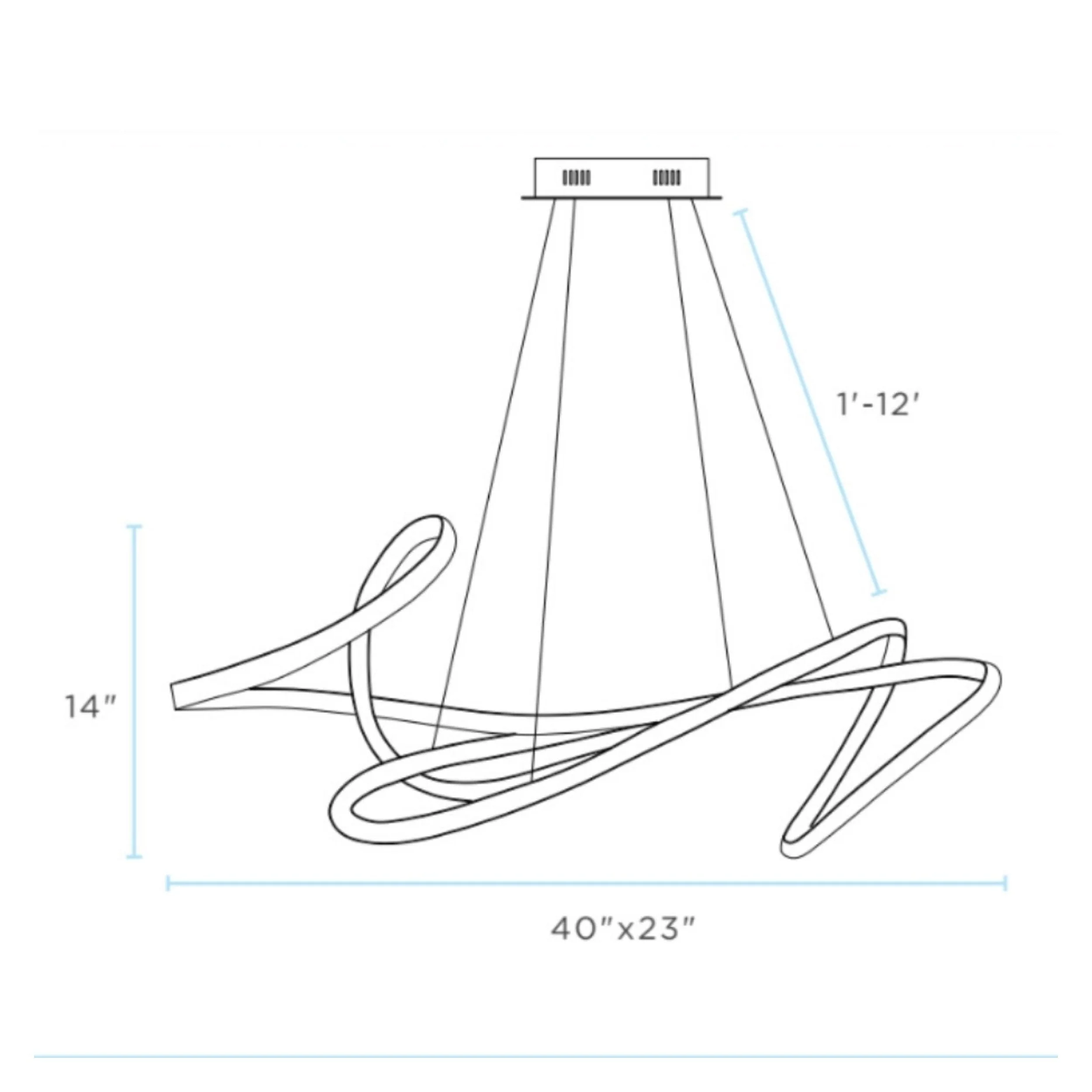 Moscow LED Chandelier // Black - Image 5