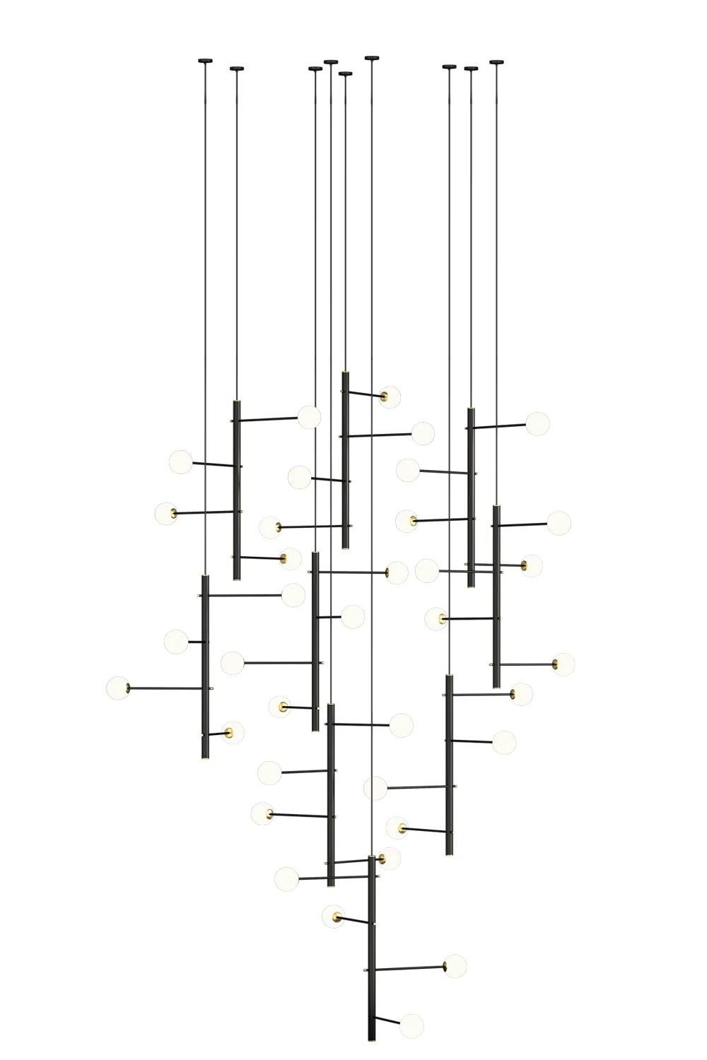 Modern Multi-Arm Opal Chandelier by Aurorae Lighting - Image 2