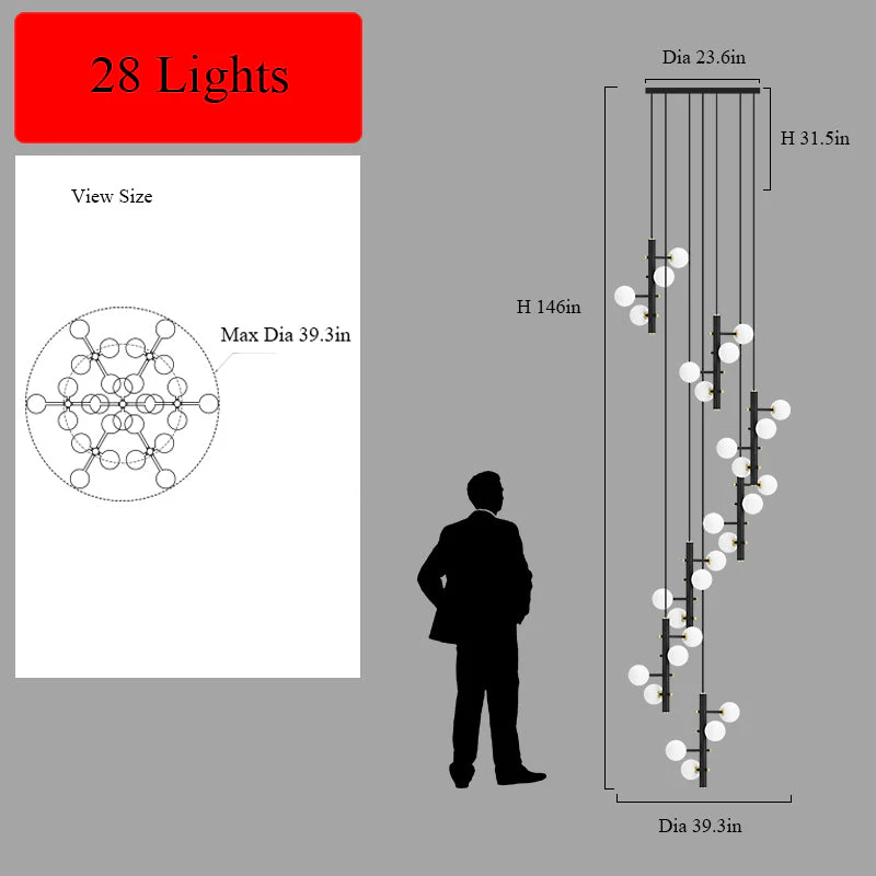Modern Multi-Arm Opal Chandelier by Aurorae Lighting - Image 5