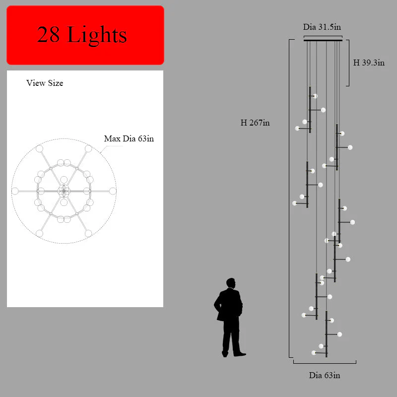 Modern Multi-Arm Opal Chandelier by Aurorae Lighting - Image 6