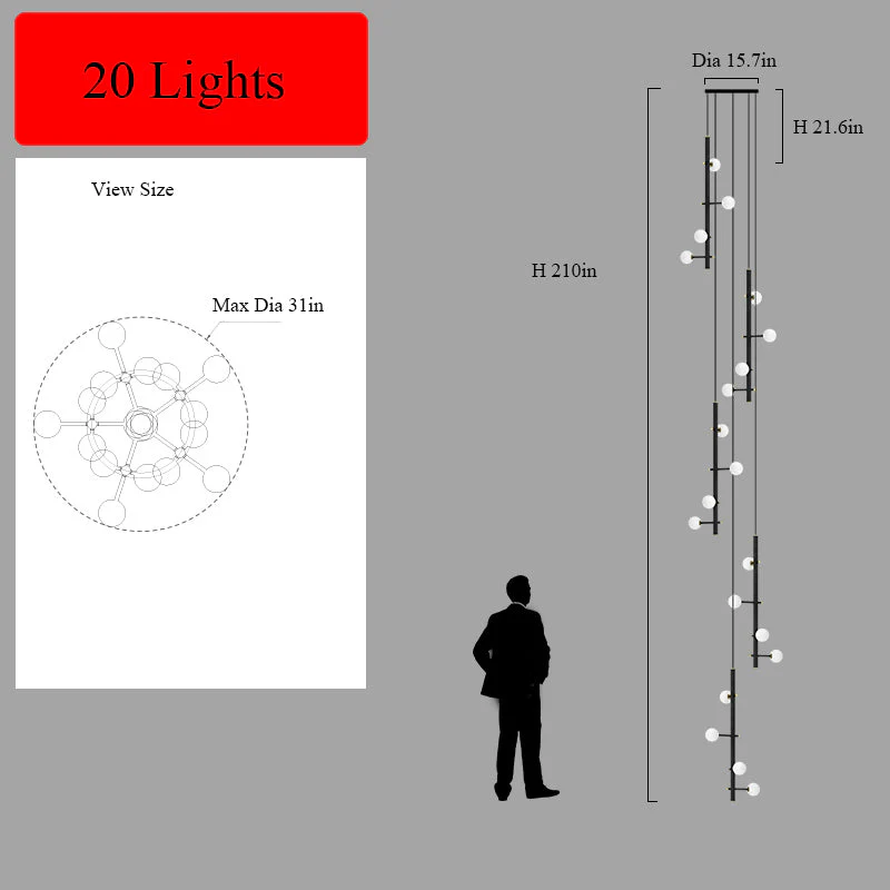 Modern Multi-Arm Opal Chandelier by Aurorae Lighting - Image 7